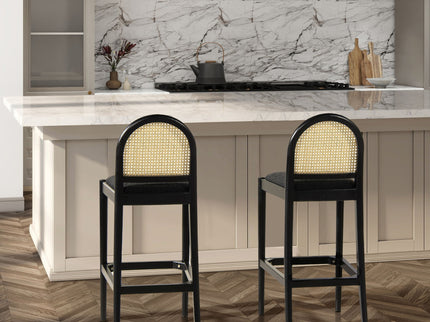 Panama - Curved Back Cane Bar Stool (Set of 2)