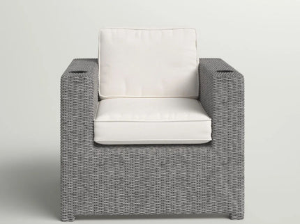 Aviara - Outdoor Club Chair Timeless Comfort With Plush Cushions - Gray Mix