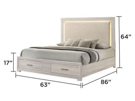Colorado - Bed With Upholstered LED Headboard
