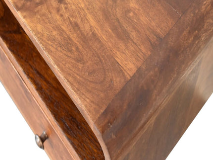 Solid Wood Curved Media Unit