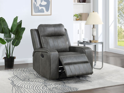 Forrest - Recliner Chair With Tufted Upholstery - Gray