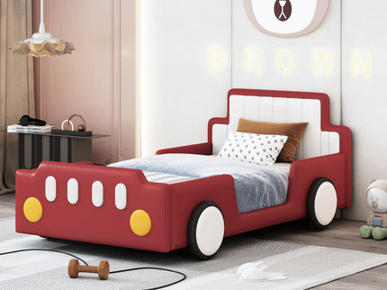 Race Car Shaped Platform Bed With Wheels