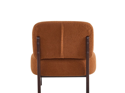 Modern Boucle Lounge Chair With Solid Wood Fram