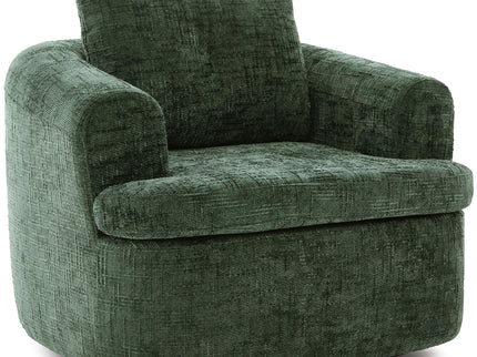 Modern Swivel Barrel Chair With Dual-Layer Cushion