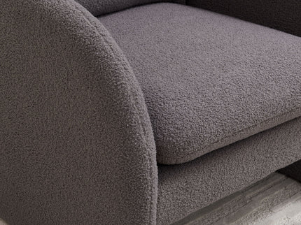 Modern Sherpa Upholstered Accent Chair, Comfortable Living Room Armchair, Lounge Chair For Bedroom, And Office
