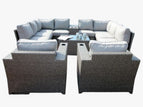 Dark Gray / 4 Pc. U-Shaped Sectional, 2 Chairs, Table
