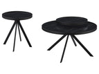 Black / 2 Pc. Coffee Table, End Table