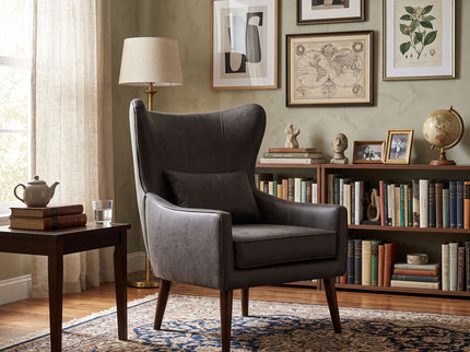 Leisure Chair With Curved Backrest