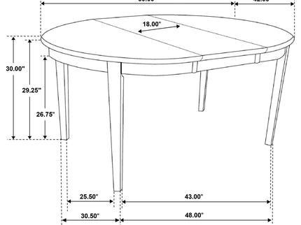 Gianna - 5 Piece Dining Set With Oval Table And Side Chairs - Cappuccino