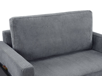 Sleeper Sofa With Foldable Mattress, USB Ports, Side Table & Storage Pocket