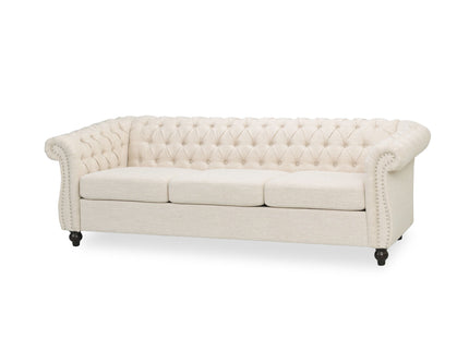 Chesterfield Style 3 Seater Sofa With Deep Button Tufting