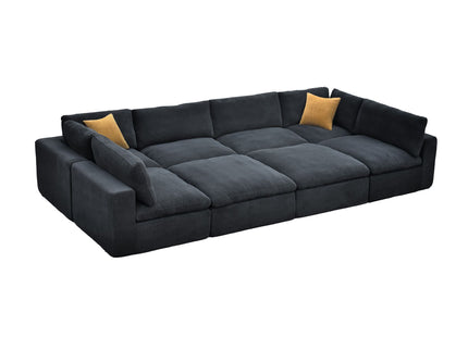 Custom Configuration Modular Sectional With Toss Pillows