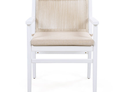 Outdoor Acacia Wood Patio Dining Armchair (Set of 2)