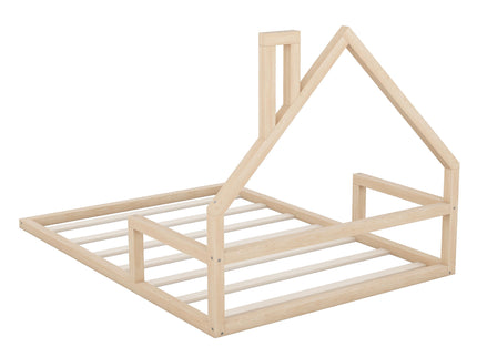 Elegant Floor Bed With House Shaped Headboard