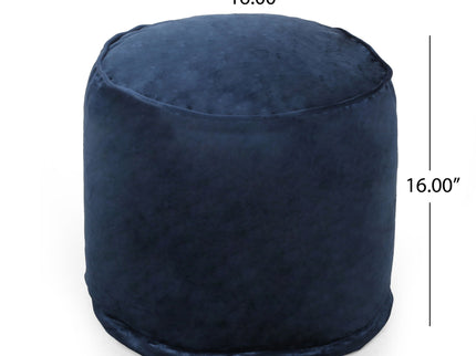 Shimon - Cylinder Pouf Ottoman Floor Cushion