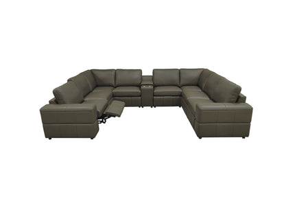 Upholstered Large Arms Sectional With Recliner Seats