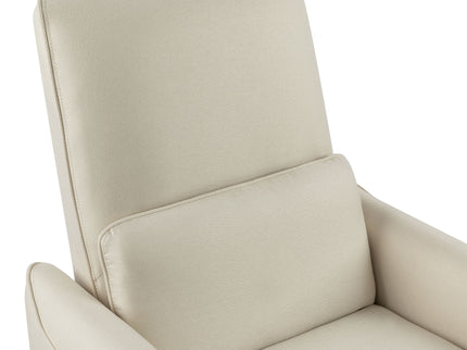 Upholstered Push Recliner Chair With Rubber Wood Legs For Living Room