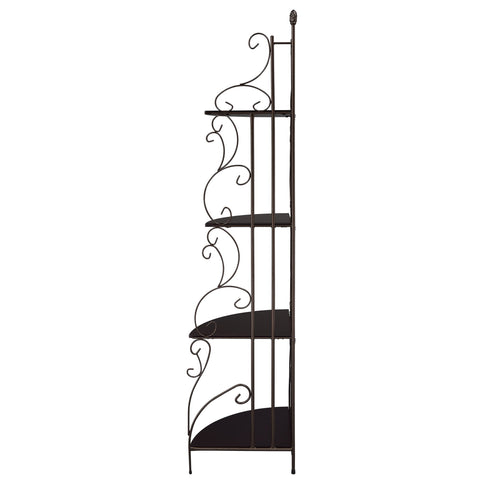 4 Shelf Corner Bookcase - Cappuccino