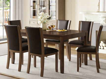 Dining Table Set With Upholstered Chairs, Rectangular Dining Table Set