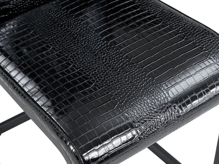 Alligator Skin Upholstered Dining Chairs