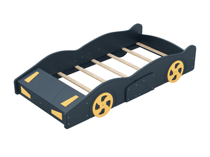 Race Car Shaped Platform Bed With Wheels And Storage