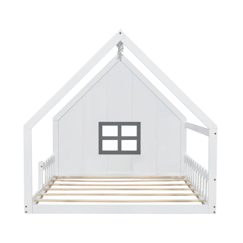 House Bed With Window And Fence