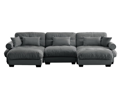 Super Comfort Oversized Modular Sectional Sofa With Movable Ottoman