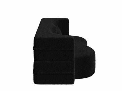 Modern Floor Sofa, With 2 Pillows, Convertible Teddy Fabric Foam Filled Bed