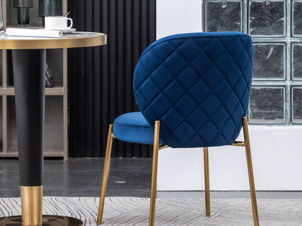 Amoa - Contemporary Velvet Upholstery Dining Chair - Blue