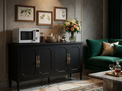 Vintage Buffet Cabinet With Adjustable Shelves
