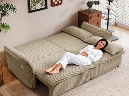2 In 1 Convertible Sofa Bed, Multi Functional Living Room Furniture