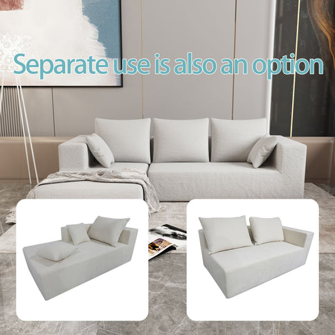 Modular Corner Sofa With Soft Fabric