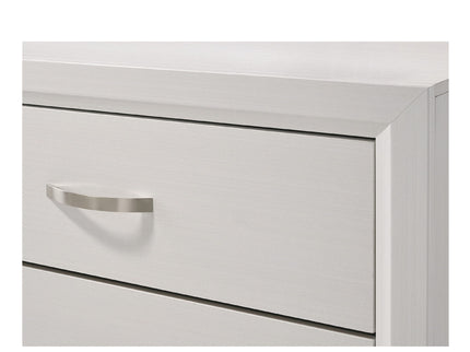2 Drawer Nightstand With Handles Furniture For Bedroom - White