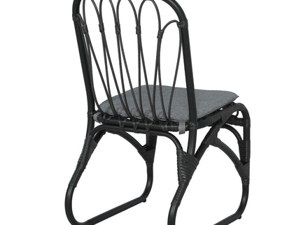 Outdoor Wicker Dining Chairs With Washable Cushion (Set of 2)