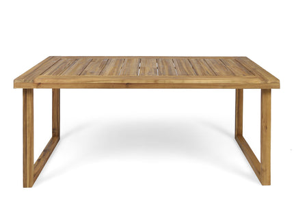 Outdoor Acacia Wood Dining Table, Sandblast Finish