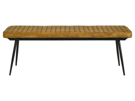 Tufted Cushion Side Bench With Tapered Legs