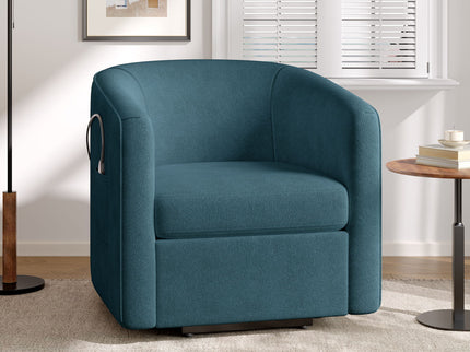Power Lift Recliner Barrel Shape Reclining Chair With Footrest And Side Pocket