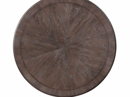 Round Dining Table With Pedestal Base - Natural / Rustic