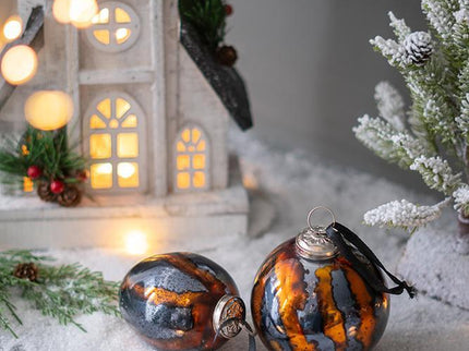 Christmas Ball Ornaments, Decorative Hanging Ball Christmas Tree Ornaments, For Holiday Party Decorations (Set of 6)