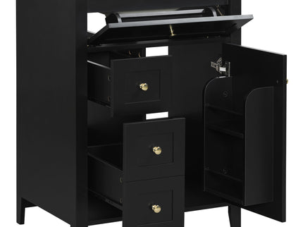 Modern Black Bathroom Vanity With Sink