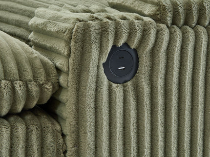 Convertible Loveseat Sofa With Storage, USB Ports, Cup Holders