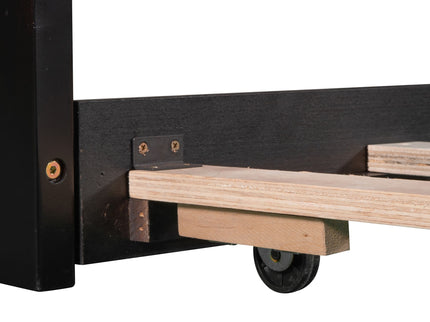 L Shaped Platform Bed With Trundle And Drawers Linked With Built In Desk