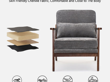 Living Room Chair With Lumbar Pillow