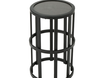 Outdoor Powder Coated Side Table - Gray