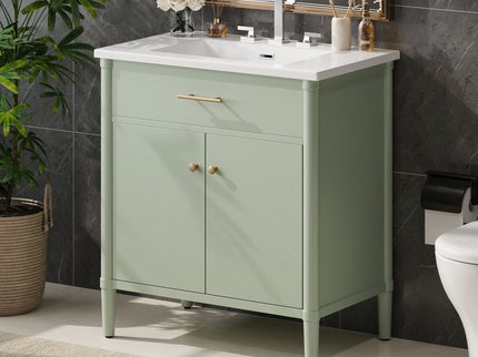 Bathroom Vanity With Sink, Soft Close Doors And Adjustable Shelf