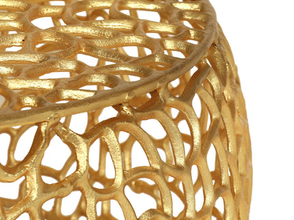 Modern Glam Mesh Coffee Table With Accents And - Gold