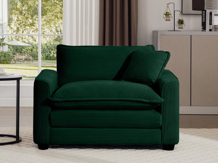 Modern Classic Fabric Single Chair Deep Seat Sofa With Pillow