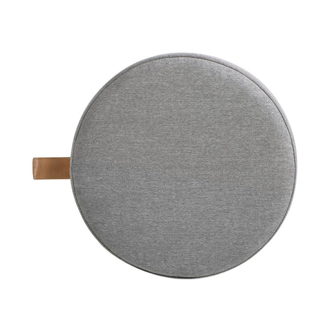 Brandy - Round Upholstered Storage Ottoman With Accent