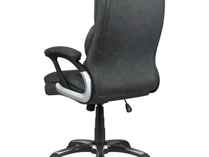 Stanton - Upholstered Adjustable Chair With Padded Arms And Adjustable Height - Gray