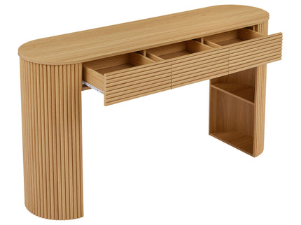Retro Console Table With Storage, 3 Drawers